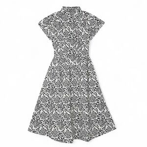 Batsheva black and white floral print dress